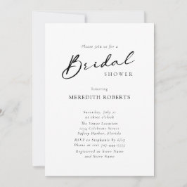 Chic Modern Calligraphy Einfaches Brautparty Einladung