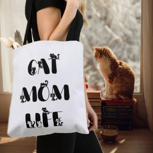 Chic Modern Cat Mama Leben Niedlich Muttertag Tasche