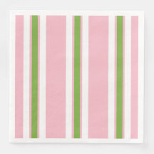 CHIC MODERN COOLE GRÜNE/WEISSE STREIFEN AUF PINK