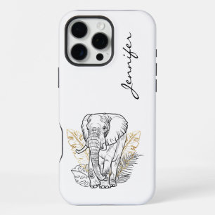 Chic Modern Elephant iPhone 16 Pro Max Hülle