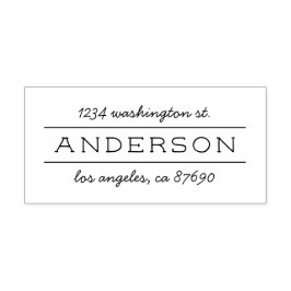 Chic Modern Family Name Script-Rücksendeadresse Gummistempel