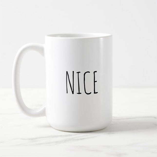 Chic Modern Farmhouse ‘Schön’ Anpassbare Wörter  Kaffeetasse (Links)