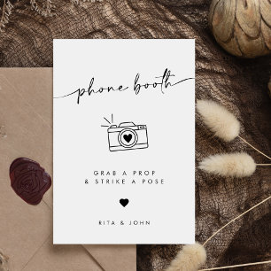 Chic Modern Foto Booth Wedding Sign Poster