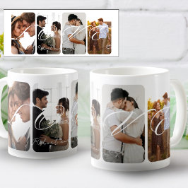 Chic Modern Foto Collage Keepake Kaffeetasse