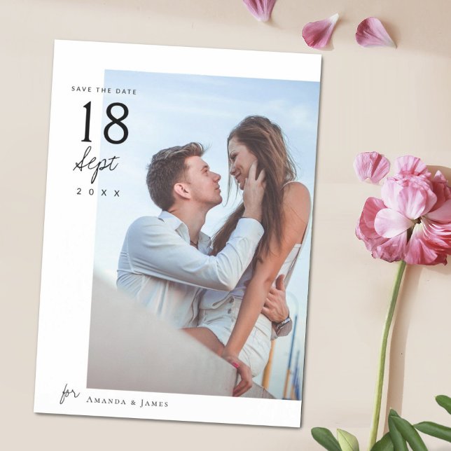 Chic Modern Foto Wedding Save the Date Magneteinladung (Von Creator hochgeladen)