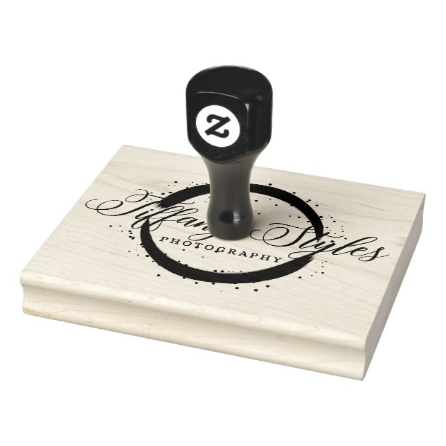 Chic Modern Fotografy Studio Firmenlogo Gummistempel (Stempel)