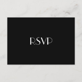 Chic & Modern Gay Tuxedo Wedding RSVP Karte
