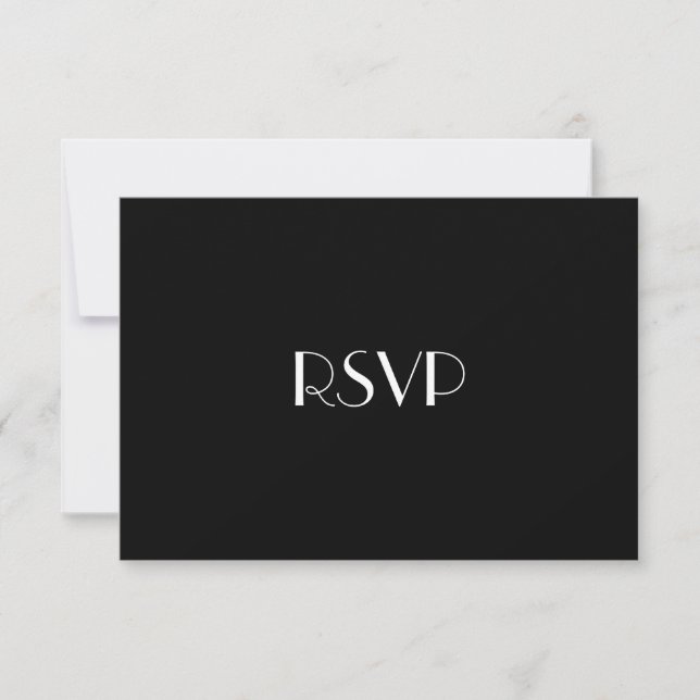 Chic & Modern Gay Tuxedo Wedding RSVP Karte (Vorderseite)