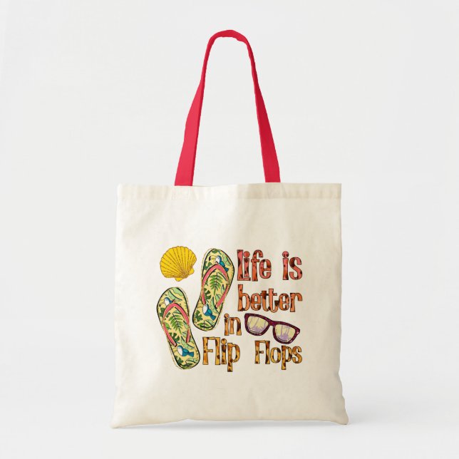 Chic, Modern Gedreht Flop Summer Tote Bag Tragetasche (Vorne)