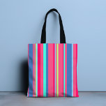 Chic Modern Girly Candy Stripe Muster Tasche<br><div class="desc">Dieses moderne Design zeichnet sich durch farbenfrohe Streifen in Rosa,  Blau und Grün aus. #modern #chic #stylish #elegant #girly #preppy #forher #Tasche #bag #Tasche #accessoires #fashion #modionable #style #handbags #gifts #giftsforher</div>
