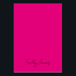Chic Modern Hot Pink und Black Signature Name Tischnummer<br><div class="desc">Hübsche Feineinstellung des Farbcodes für den Hot-Pink-Hintergrund mit einem personalisierten Textdesign aus schwarzem Buchstaben. Passen Sie den eleganten Kalligrafiestil, die Größe und die Farbe je nach Bedarf an.</div>