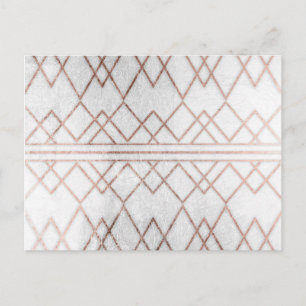 Chic Modern Imitats Rose Gold Geometrische Dreieck Postkarte