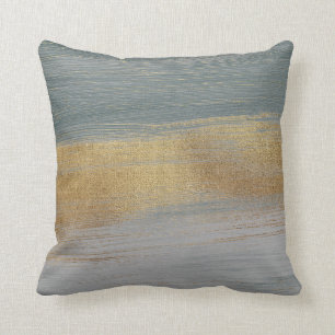 Chic Modern Light Grau Abstrakte Pinselstriche Kissen