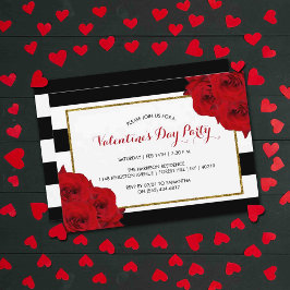 Chic Modern Luxe Valentine's Day Party Einladung