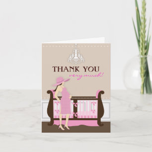 Chic Modern Mama Babydusche Danke Karte