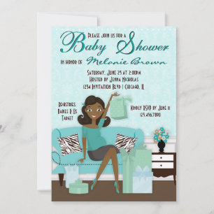Chic Modern Mama mit Geschenke Babydusche Einladun Einladung