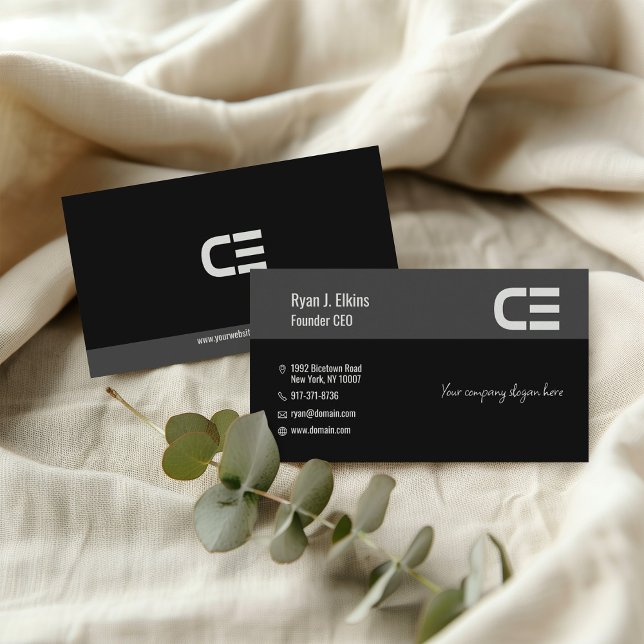 Chic Modern Manager, CEO & Founder Business Card Visitenkarte (Von Creator hochgeladen)