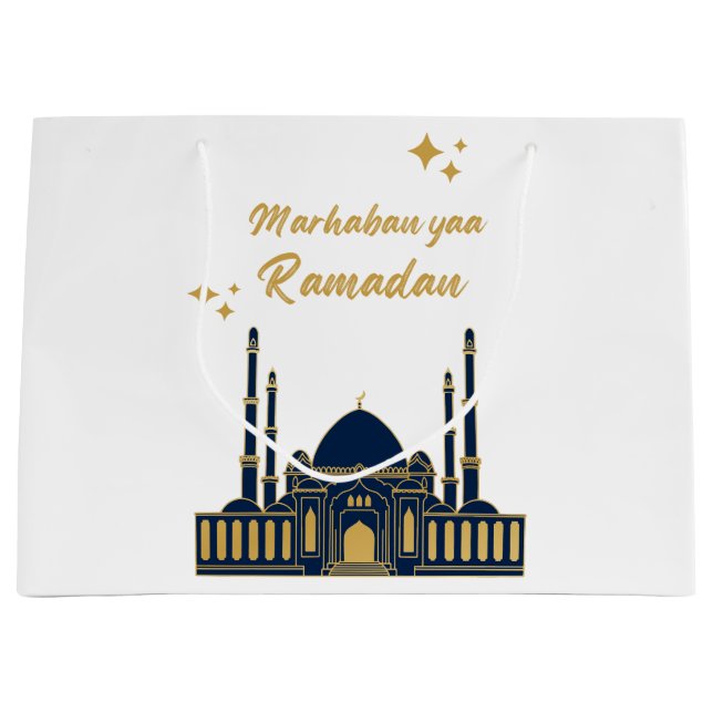 Chic Modern Minimal Ramadan Greeting Große Geschenktüte (Vorderseite)