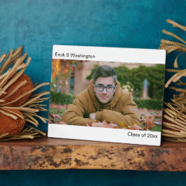Chic Modern Minimalist Graduate Photo Desktop Fotoplatte