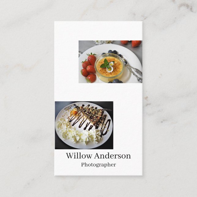 Chic Modern Minimalistisch Fotografie Typografie Visitenkarte (Vorderseite)