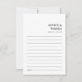 Chic Modern Minimalistische Hochzeitsstimmung wüns Hinweiskarte