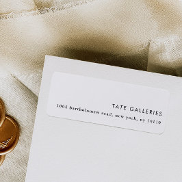 Chic Modern Minimalistische Rücksendeadressen-Aufk