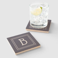 Chic Modern Mit Monogramm Dark Blue & White Initia