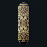 Chic Modern Navy Blue Gold Mandala Skateboard<br><div class="desc">Dieses schicke und böhmisch inspirierte Design ist perfekt für eine stilvolle und trendige Frau. Es verfügt über ein Imitat gedruckt Goldfolie handgezeichnet Mandala auf einer einfachen und modernen dunklen Marine zu dunkelblauen ombre Farbverlauf Hintergrund. Es ist hübsch, boho, hübsch, elegant und luxuriös. ***WICHTIGE HINWEIS FÜR DESIGN: Für individuelle Designanfragen, wie...</div>