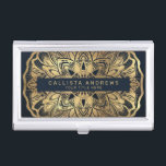 Chic Modern Navy Blue Gold Mandala Visitenkarten Dose<br><div class="desc">Dieses schicke und böhmisch inspirierte Design ist perfekt für eine stilvolle und trendige Frau. Es verfügt über ein Imitat gedruckt Goldfolie handgezeichnet Mandala auf einer einfachen und modernen dunklen Marine zu dunkelblauen ombre Farbverlauf Hintergrund. Es ist hübsch, boho, hübsch, elegant und luxuriös. ***WICHTIGE HINWEIS FÜR DESIGN: Für individuelle Designanfragen, wie...</div>