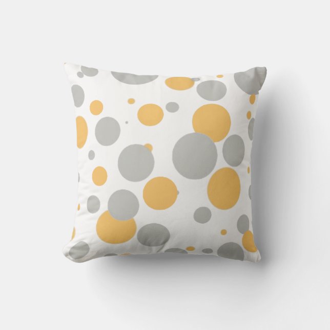 Chic Modern Personalisiert Polka Dot Throw Kissen (Vorderseite)