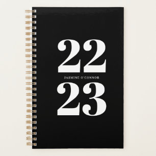 Chic Modern Schwarz-weiß Typografy Planner Planer
