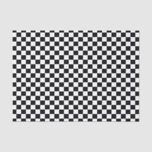 Chic Modern Schwarz-weiße Karo Checkered Gift Wrap Seidenpapier