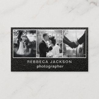 Chic Modern Script Typography Simple Photographer  Visitenkarte