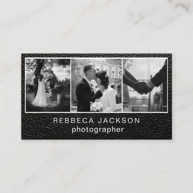 Chic Modern Script Typography Simple Photographer  Visitenkarte (Vorderseite)