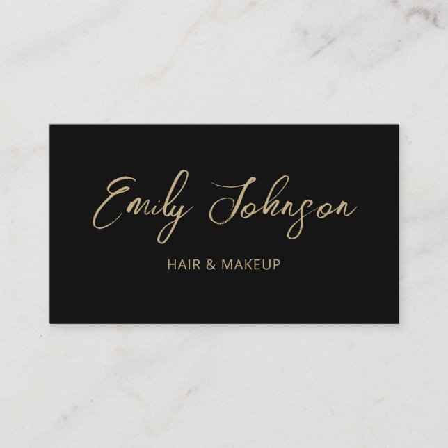 Chic Modern Trendy Hand Letted Business Card Visitenkarte (Vorderseite)