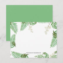 Chic Modern Watercolor Greenerity Script Monogram