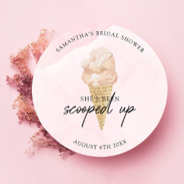 Chic Modern Watercolor Ice Creme Brautparty Runder Aufkleber