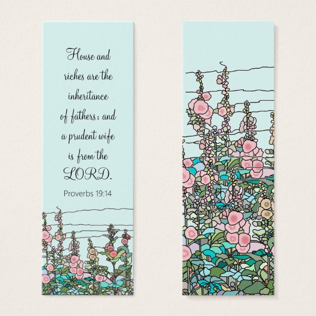 Chic Modern Watercolor Minze Rustikale Blume Lesez (Vorne & Hinten)