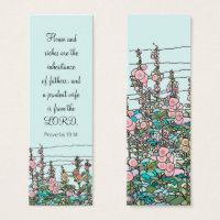 Chic Moderne Aquarelle Mint Rustique Fleur Signet
