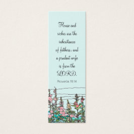 Chic Moderne Aquarelle Mint Rustique Fleur Signet