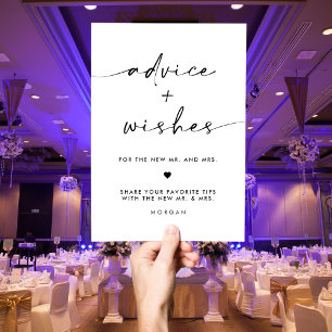 Chic Moderne Beratung und Wünsche Hochzeitstisch-Z Poster
