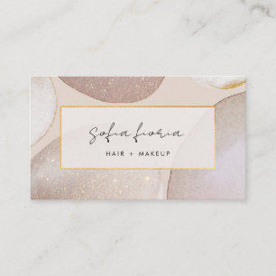 Chic Moderne Blush Gold Glitter Visitenkarte