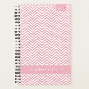 Chic moderne Chevron Zigzag Blush Rose Girl Script