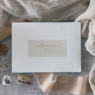 Chic moderne   Étiquettes de adresse d'invités bén