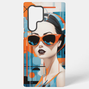 Chic moderne Frau, geometrische Eleganz Samsung Galaxy Hülle