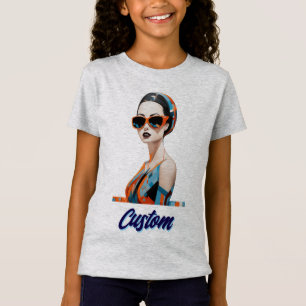 Chic moderne Frau, geometrische Eleganz T-Shirt