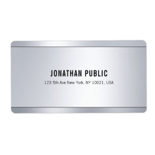 Chic Moderne Glamour Silber Versandadresse