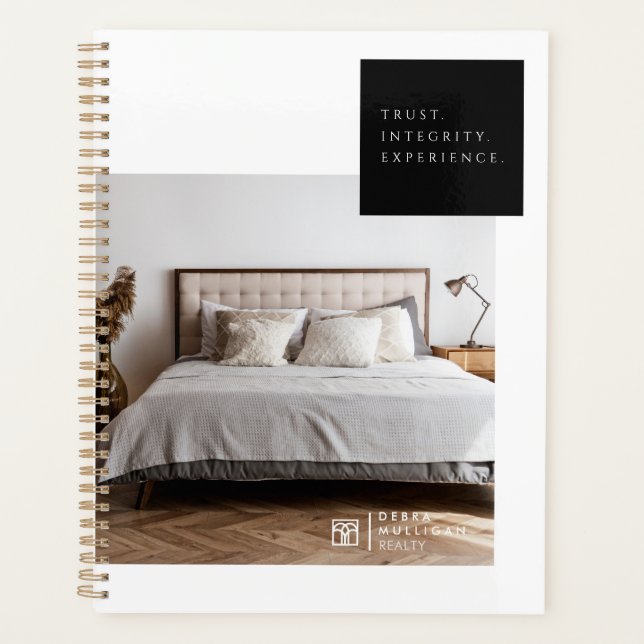 Chic Moderne Realtor Spiral Agenda Planificateur (Devant)