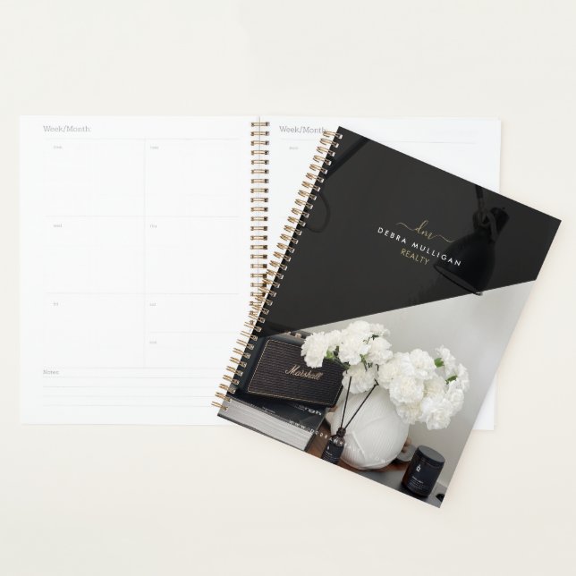 Chic Moderne Realtor Spiral Agenda Planificateur (Devant avec enveloppe)