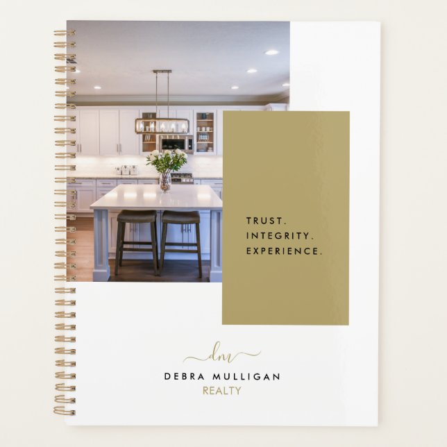 Chic Moderne Realtor Spiral Agenda Planificateur (Devant)